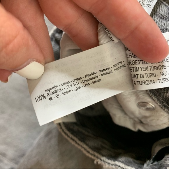 Zara womens gray mid rise full length wide leg jeans 2 NWT - Picture 9 of 11